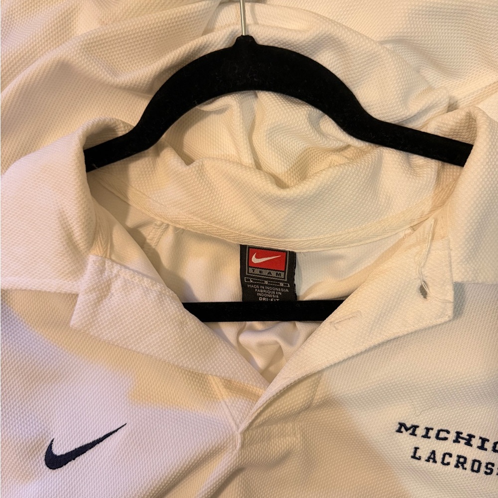 Vintage Nike White Lacrosse Polo Shirt